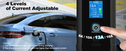 Portable EV Charger 3.5kW Level 2 Electric Vehicle Car Charging Cable