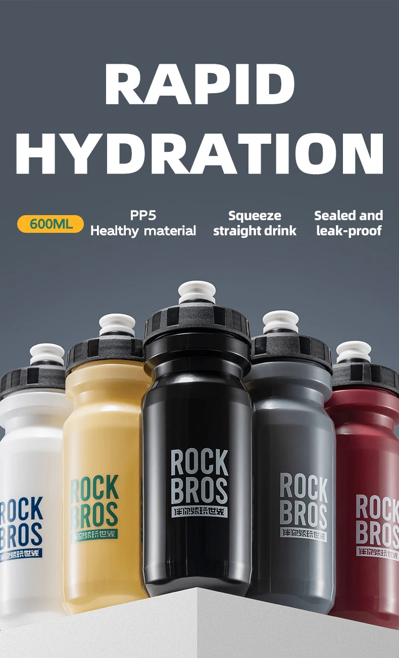 ROCKBROS 600ML Squeeze Sports Water Bottle for Cycling & Outdoor Activities - 7