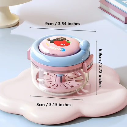 Rotary Denture Cleaning Case with Drainage Tray and Mirror