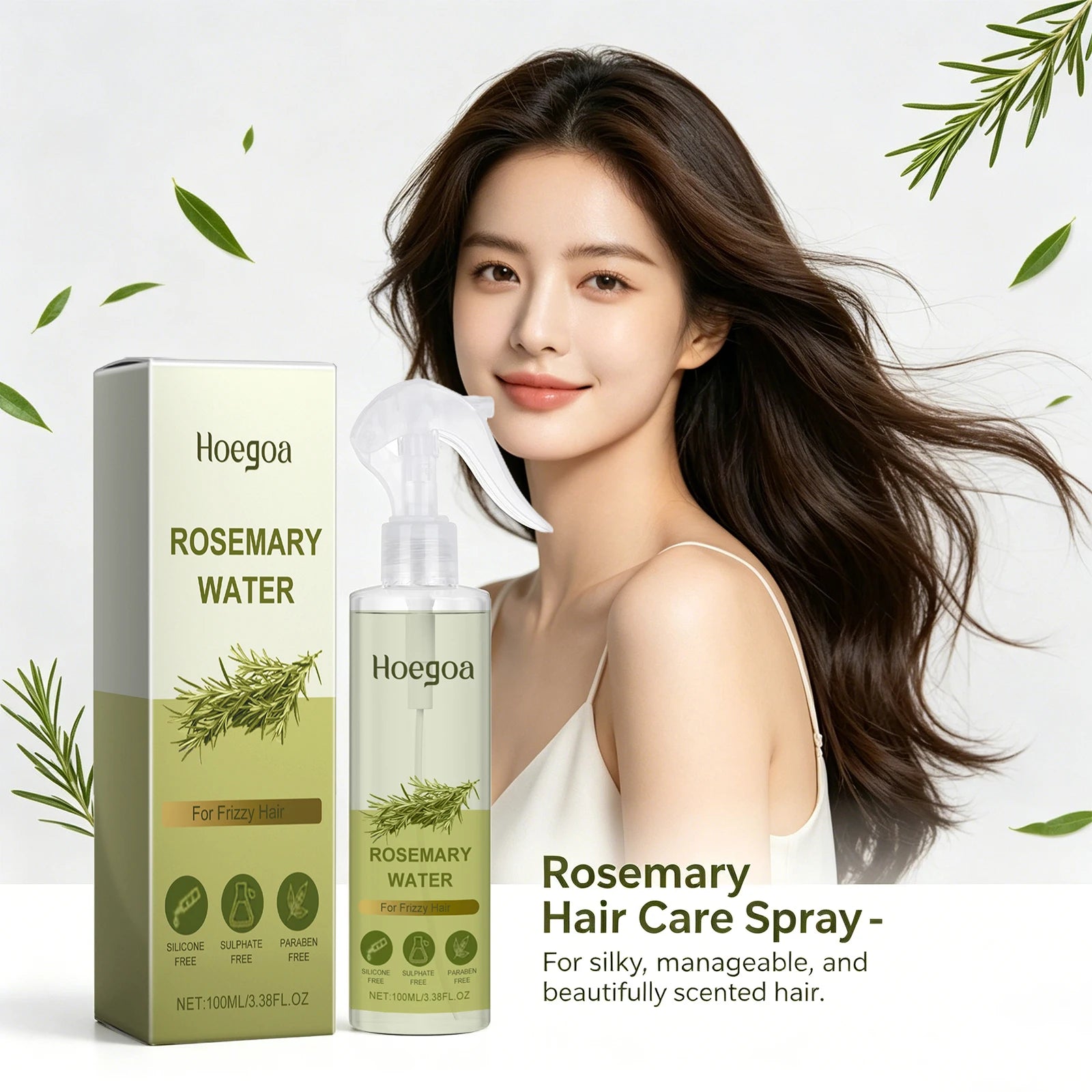 Rosemary Hair Strengthening & Frizz Control Spray for Healthy Hair Growth - 1