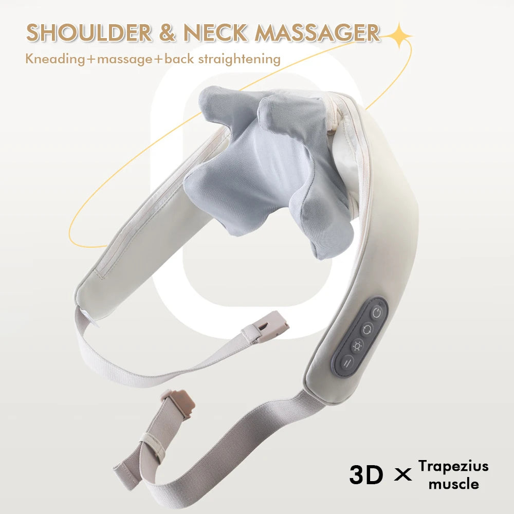 Cordless 3D Neck & Shoulder Massager for Pain Relief