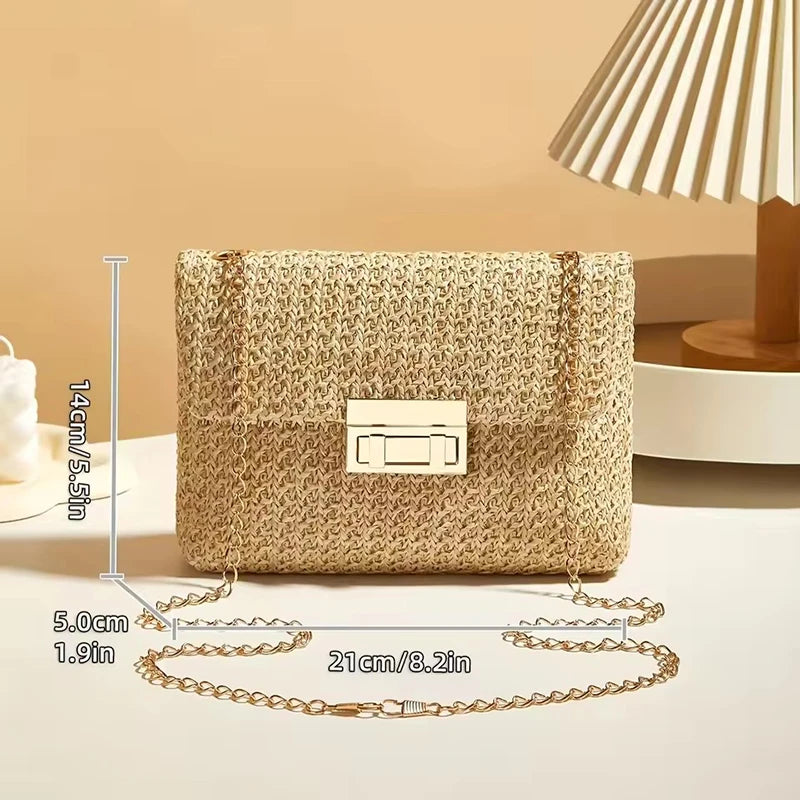 Luxury Handmade Straw Crossbody