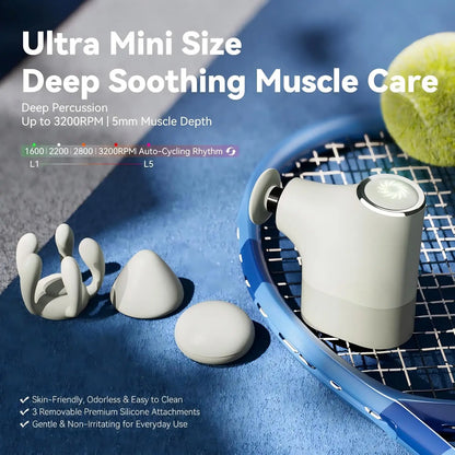 Mini Deep Tissue Percussion Massage Gun for Full Body Muscle Relief