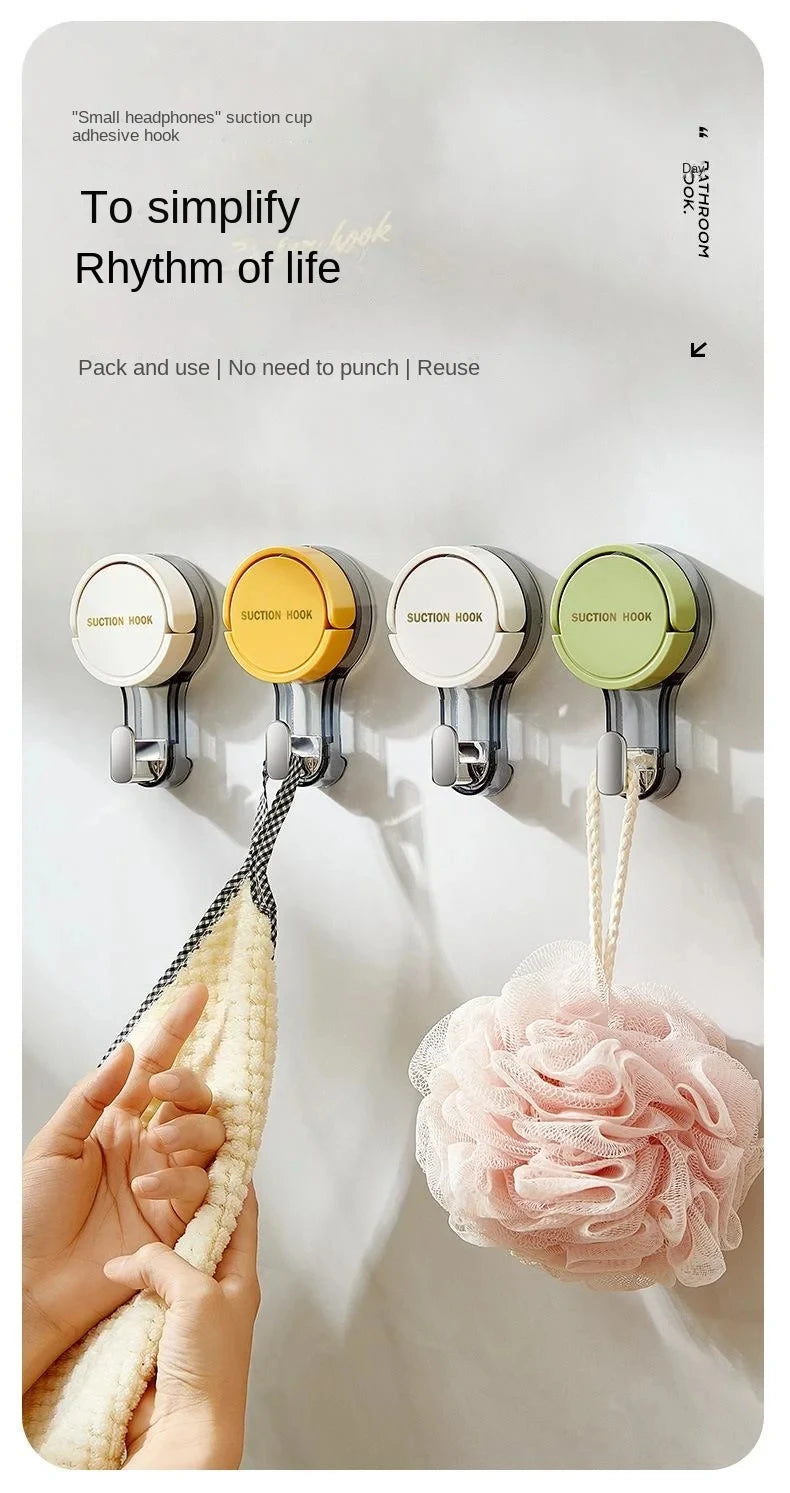 Heavy Duty Vacuum Suction Hooks | Traceless No-Drill Wall Hooks