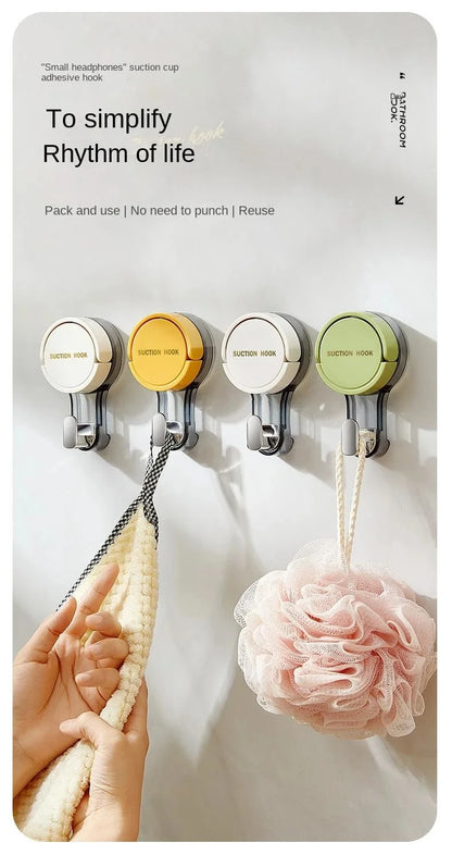 Heavy Duty Vacuum Suction Hooks | Traceless No-Drill Wall Hooks