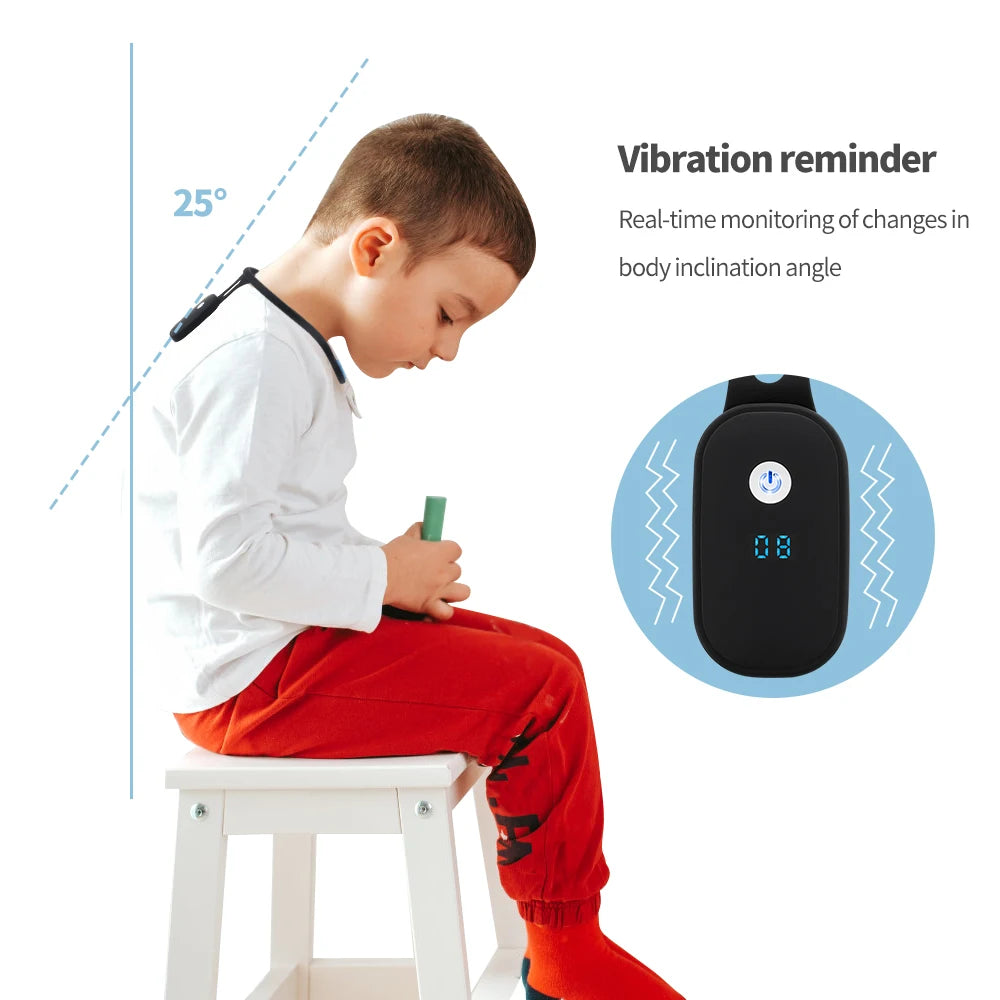 Smart Posture Corrector with LCD Display - Intelligent Back Alignment & Vibration