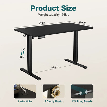 Electric Standing Desk - Ergonomic Height Adjustable Sit Stand Workstation