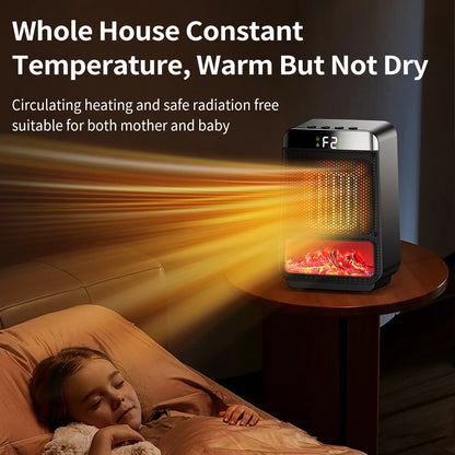 Portable PTC Ceramic Electric Space Heater with LED Display and Timer