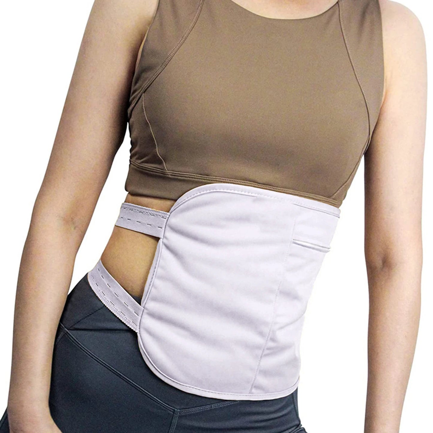 Reusable Castor Oil Pack Wrap - Adjustable Compression Waist Support Band