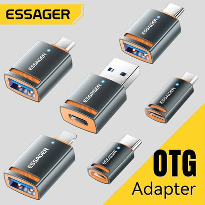 Universal USB 3.0 OTG Adapter Type-C Micro & Lightning Converter