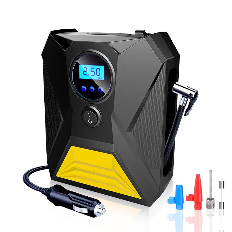 Portable 12V Car Tire Inflator - 150PSI Digital Air Compressor - 16