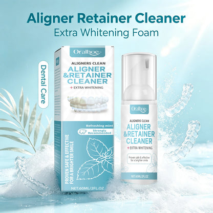 Aligner and Retainer Cleaning Foam Mousse with Whitening Effect