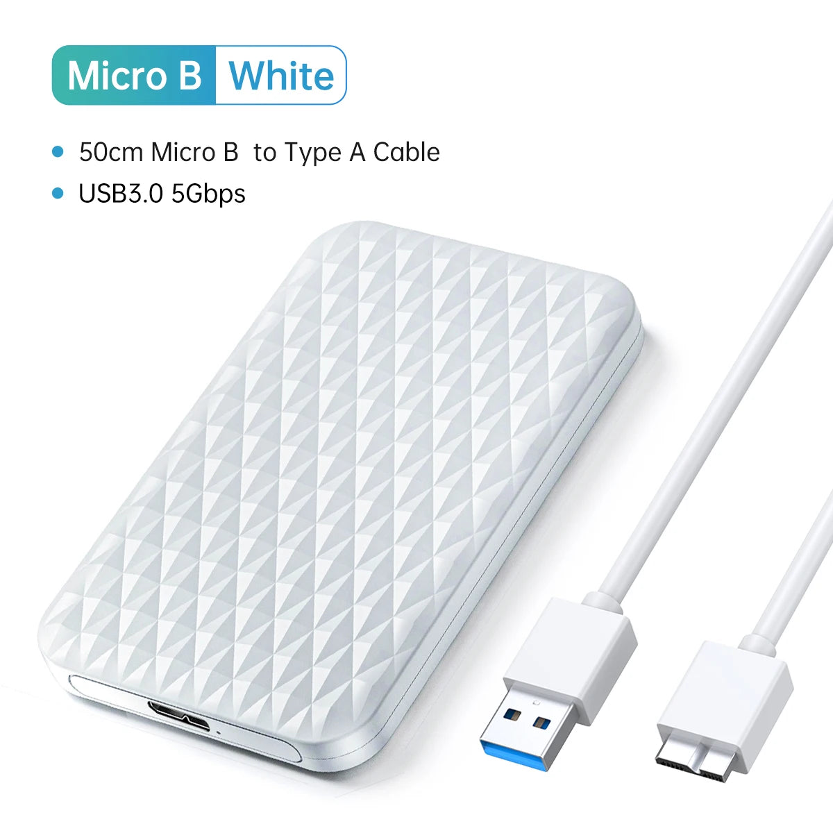 2.5" SATA to USB 3.0 External Hard Drive Enclosure Case for SSD/HDD