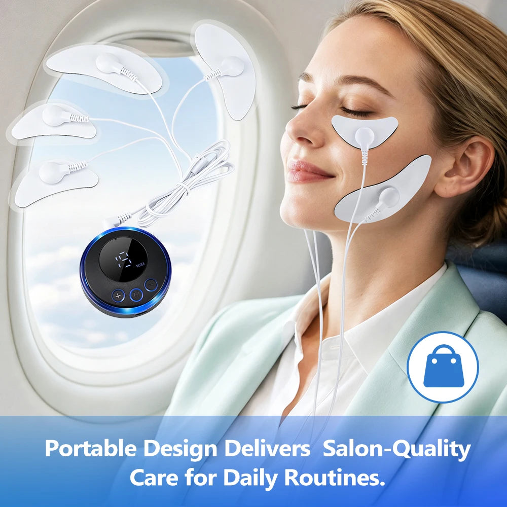 EMS Electric Eye & Facial Lifting Massager - Anti-Wrinkle Skin Tightening Device - 6