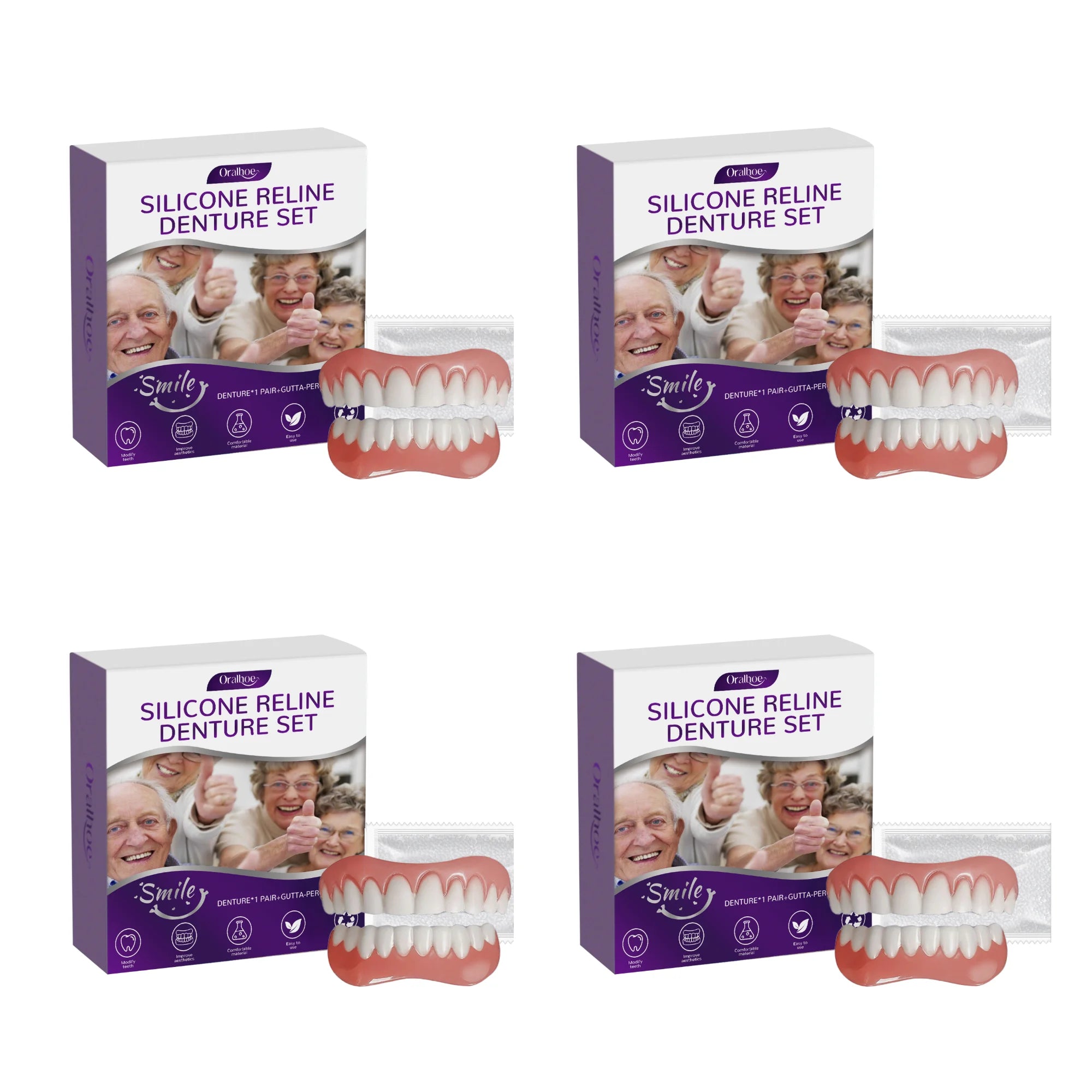 Cosmetic Silicone Denture Set for Instant Smile Transformation and Comfort - 13