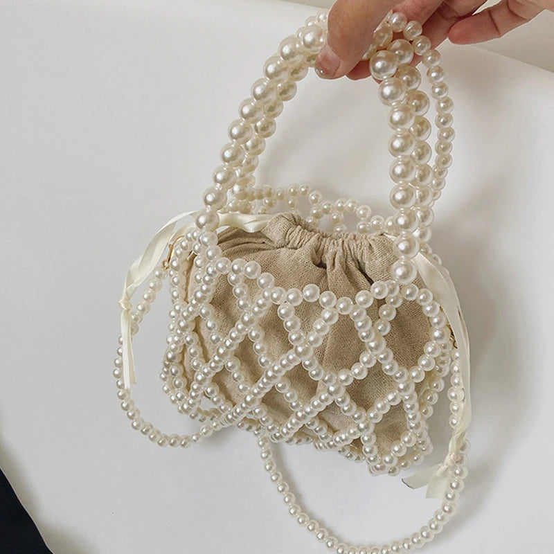 Luxury Retro Beaded Bucket Bag