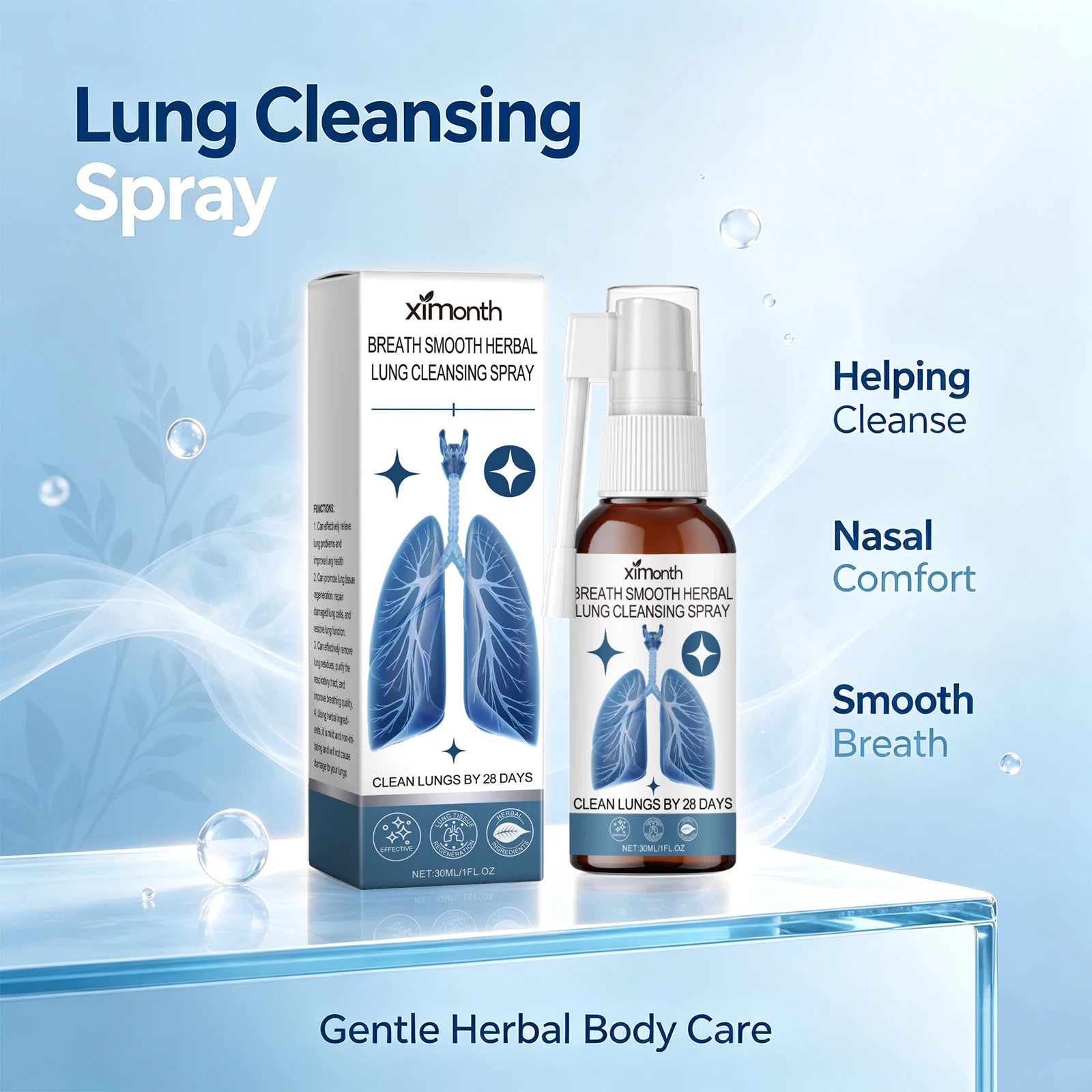 Herbal Lung Cleansing & Nasal Care Spray - Natural Throat & Respiratory Support - 4
