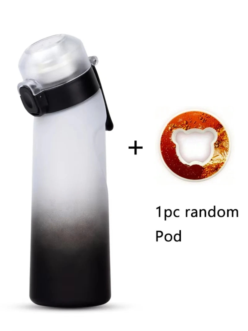 Gradient Scented Flavor Water Bottle - 650ml Sport Bottle with Flavor Pods