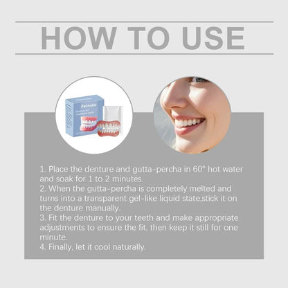 Premium Temporary Smile Veneers - Comfortable Fit for Missing or Chipped Teeth