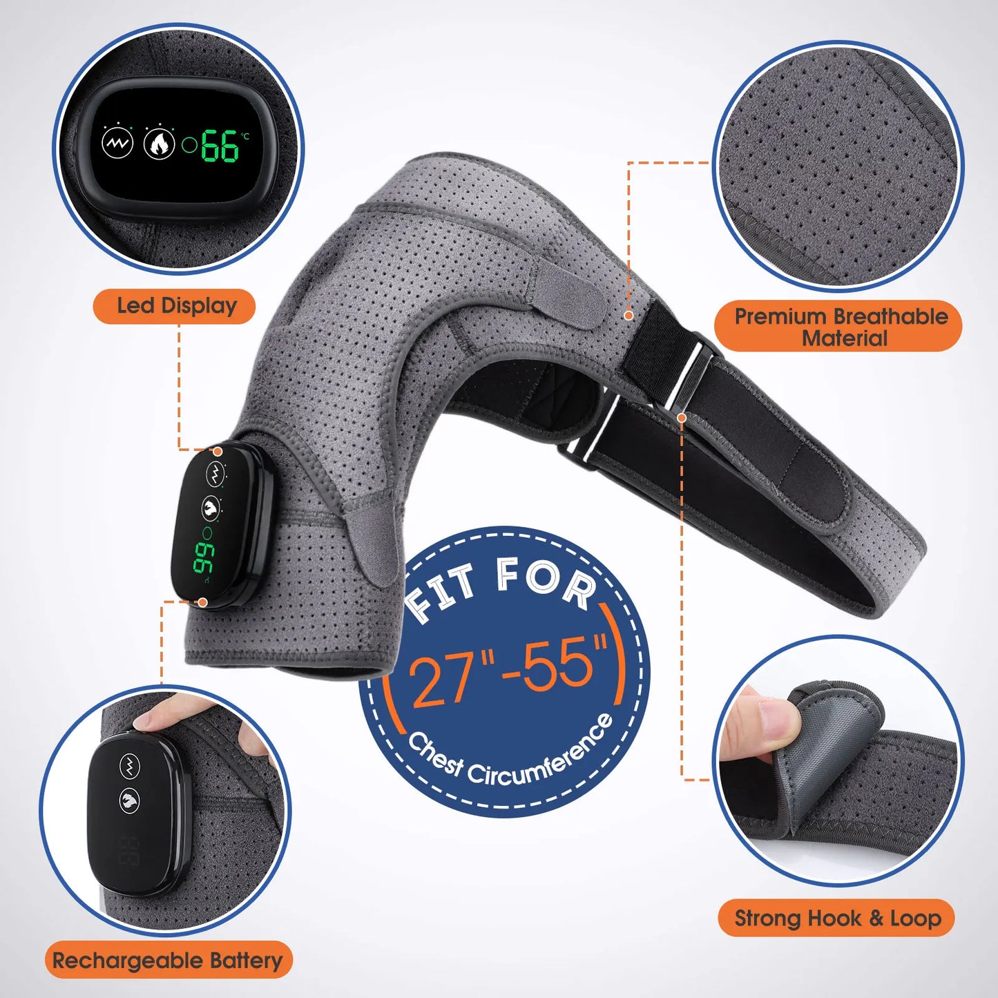 Heated Joint Massager Brace for Shoulder Knee Elbow