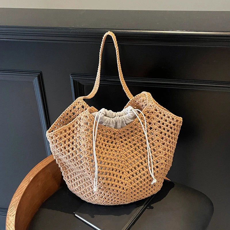 Luxury Woven Straw Beach Tote