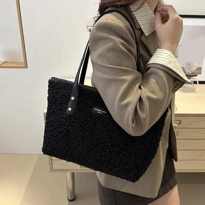Luxury Lamb Wool Tote Bag