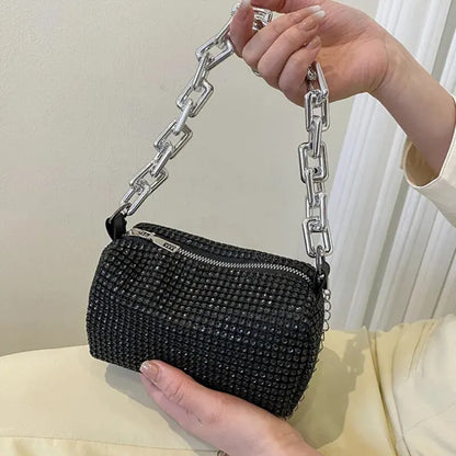 Luxury Rhinestone Bucket Bag