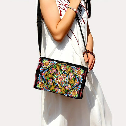 Luxury Floral Nylon Satchel