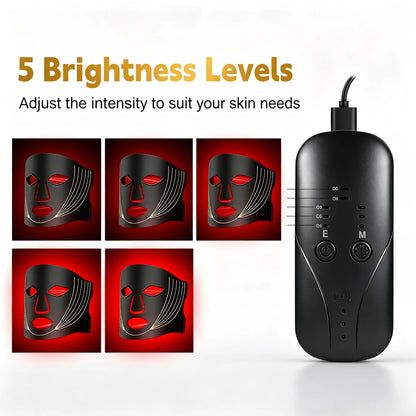 7-Color LED Facial Mask - Rechargeable Silicone Light Therapy Skin Care Device