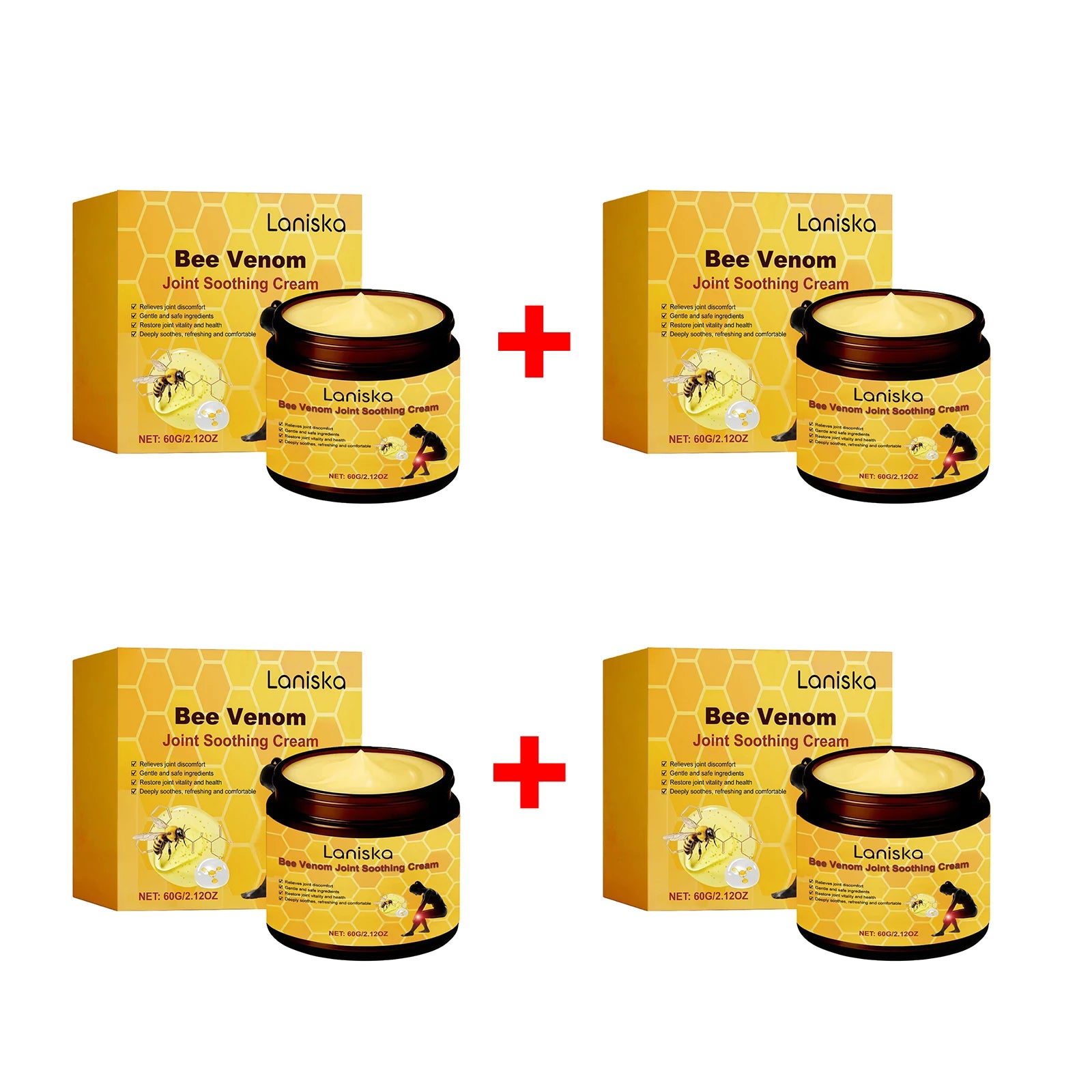 Bee Venom Joint Soothing Cream - Deep Tissue Relief & Muscle Recovery Massage Balm - 20