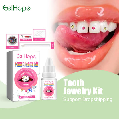 Professional DIY Tooth Gem Kit with UV Light for Sparkling Dental Jewelry