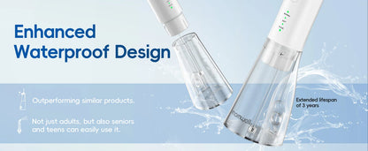 Portable Cordless Water Flosser - Rechargeable Oral Irrigator for Teeth Cleaning