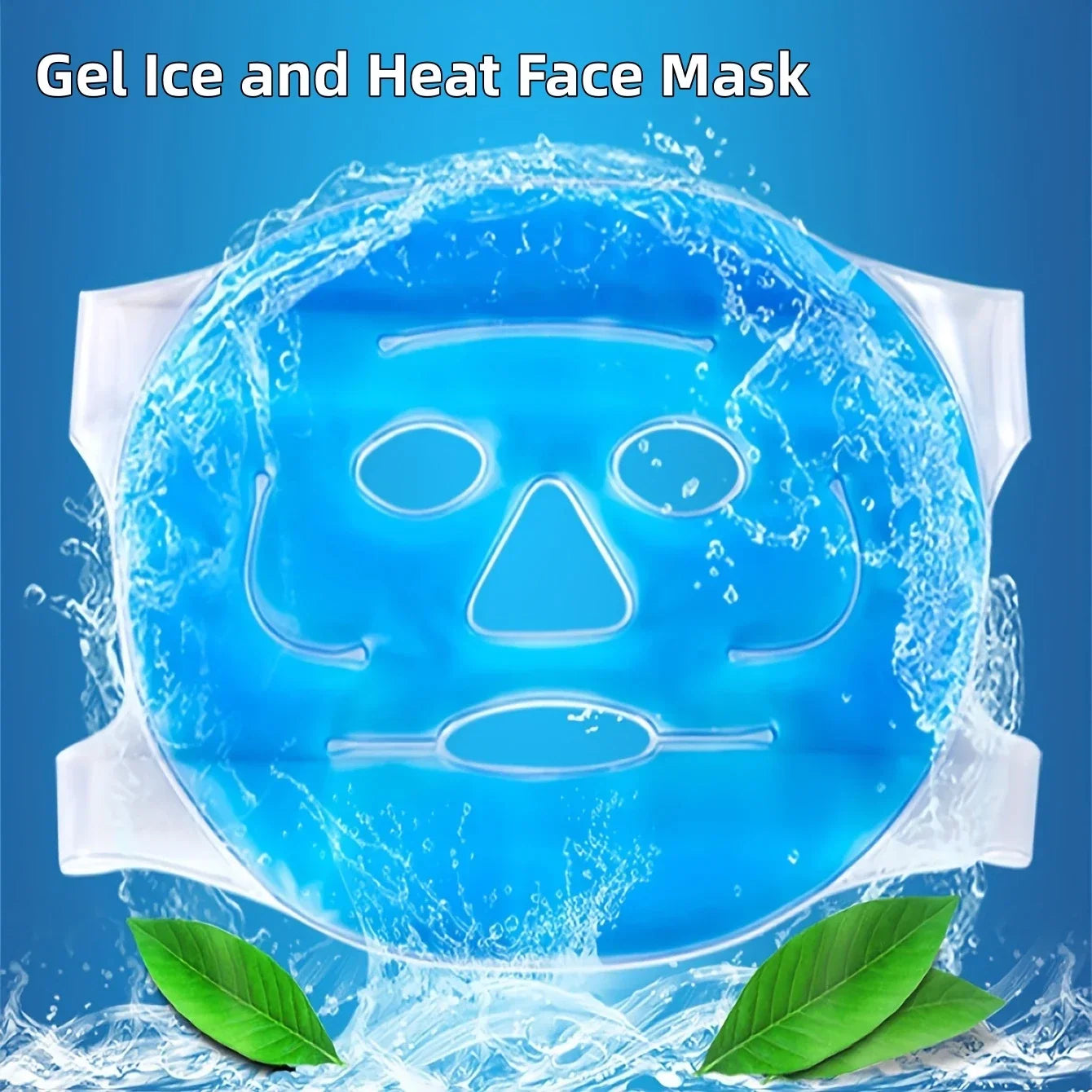 Gel Face Cooling Mask - Hot & Cold Therapy for Puffiness & Skin Firming