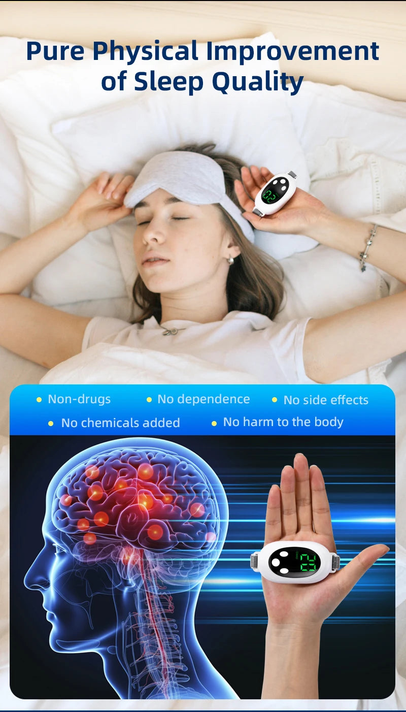 Microcurrent Handheld Sleep Aid Device for Insomnia & Anxiety Relief