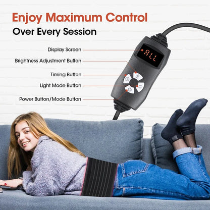Red Light Therapy Device - Infrared LED Pain Relief & Skin Rejuvenation Belt