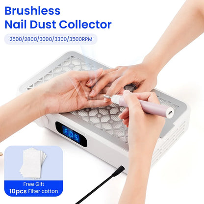 5-Speed Brushless Dual Turbo Nail Dust Collector