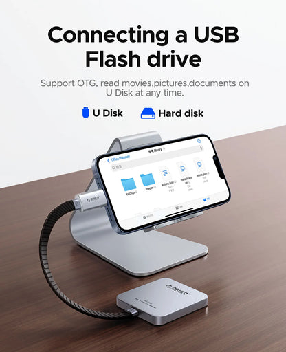USB-C to Lightning OTG Adapter – Fast Charging & Data Transfer for iPhone