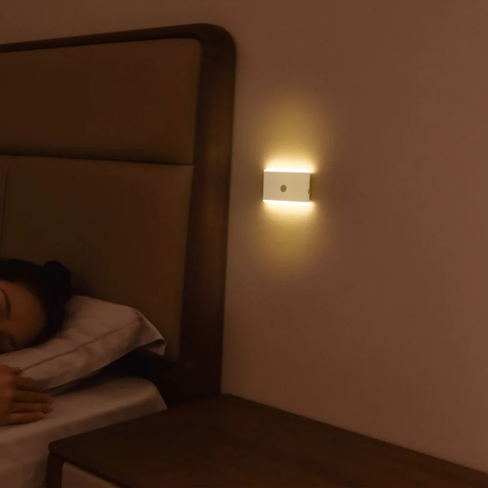 Rechargeable Motion Sensor LED Wall Sconce - Dimmable Color-Changing Night Light - 14