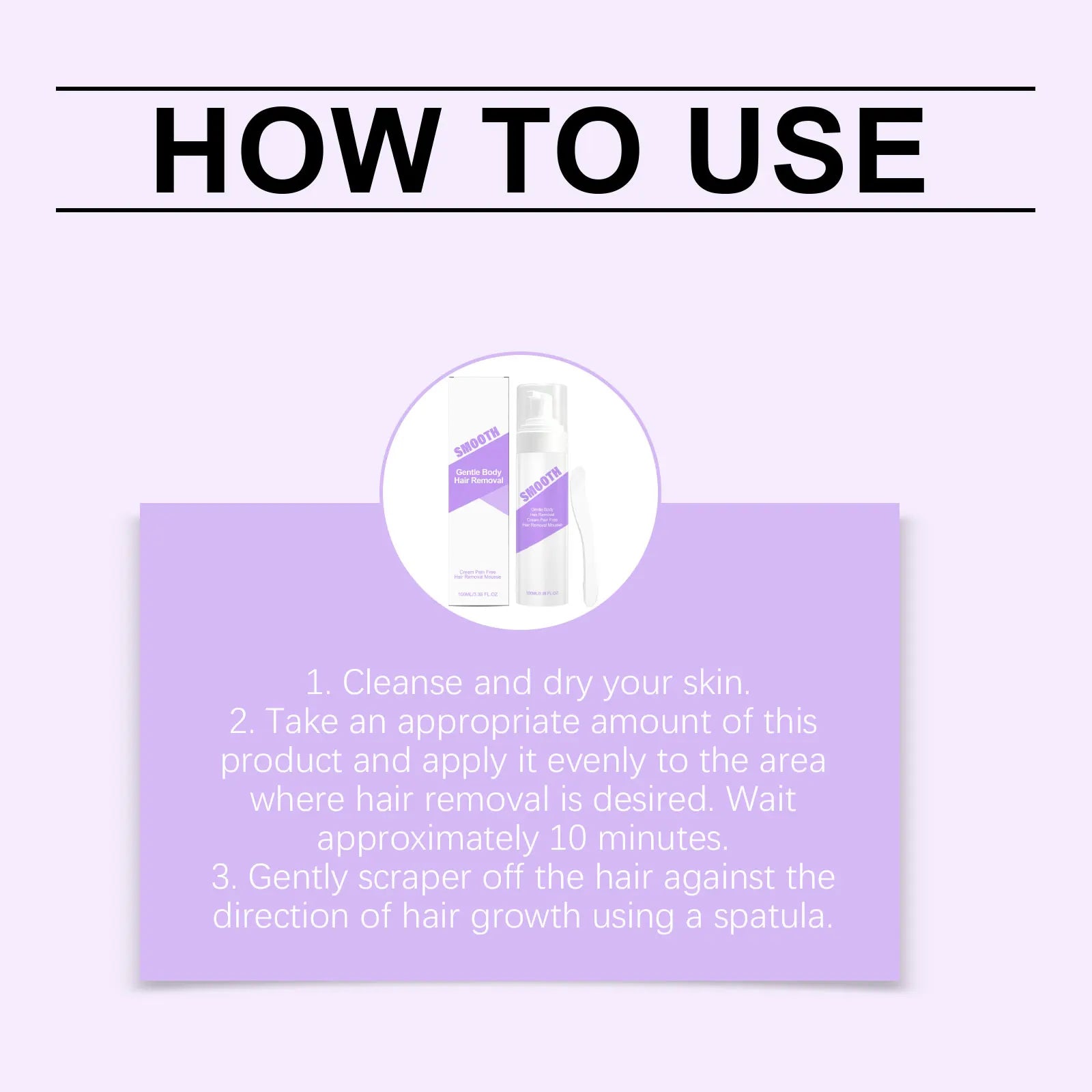Painless Hair Removal Mousse Spray for Smooth Skin - Gentle Depilatory Foam - 12