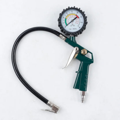 220 PSI Tire Inflator with Pressure Gauge & Air Hose for Cars & Motorcycles