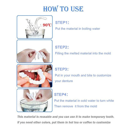 Snap-On Smile Veneers Kit – Instant Temporary Teeth Whitening & Cosmetic Cover