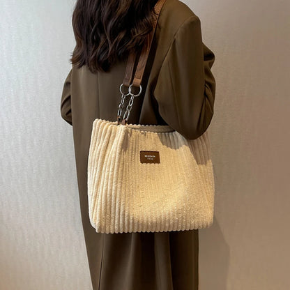 Luxury Casual Corduroy Tote