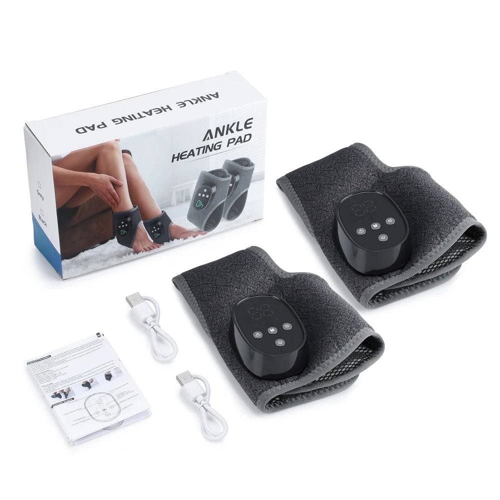 Wireless Heated Ankle Massager with Vibration Therapy for Joint Pain Relief - 20