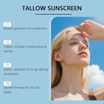 Tallow Sunscreen SPF 50 Broad Spectrum Moisturizing Face and Body Sun Protection