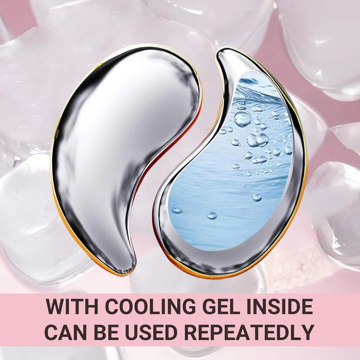Stainless Steel Cooling Eye Pads for Puffy Eyes & Dark Circles