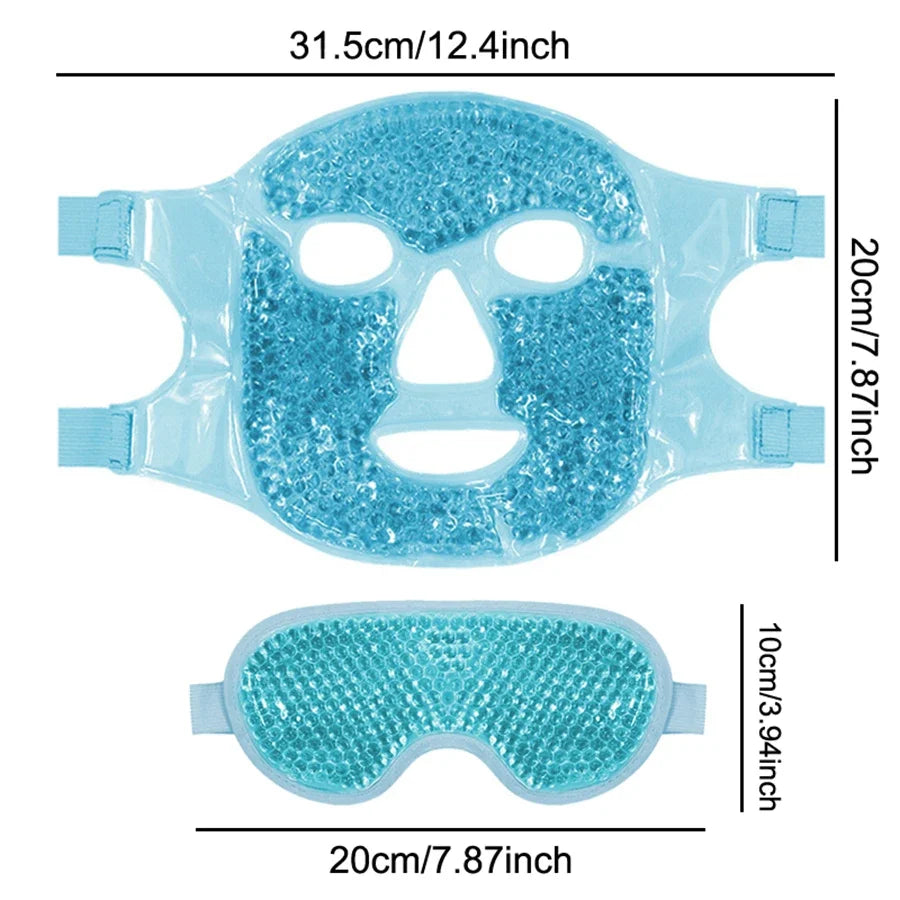 Gel Bead Cooling Ice Face Mask – Hot & Cold Therapy for Face & Eye Care - 10