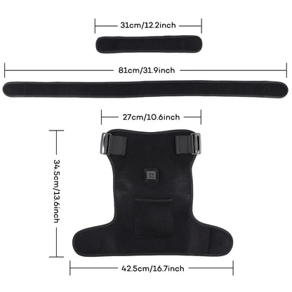 Electric Heated Shoulder Brace with Red Light Therapy for Pain Relief