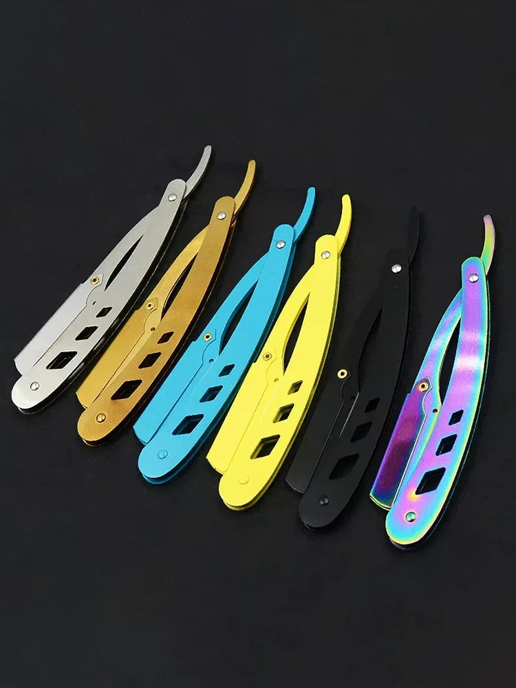 Professional Stainless Steel Folding Straight Razor for Men and Women - 8