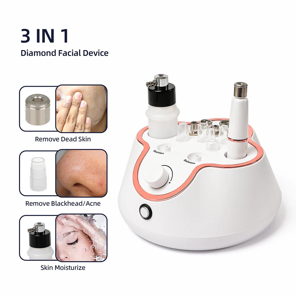 Professional 3-in-1 Diamond Microdermabrasion Facial Machine - 2