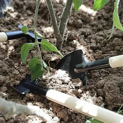 3-Piece Mini Garden Tool Set for Indoor Plants - Small Trowel, Shovel & Rake for Succulents